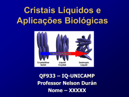 Cristais Líquidos e Aplicações Biológicas - Nanobiotec