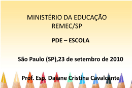 pde sp - Diretoria de Ensino Região Centro Sul