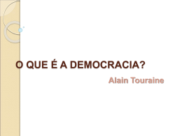 O QUE É A DEMOCRACIA?