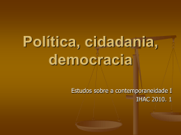 Pol&iacute;tica, cidadania, democracia - Arte interativa