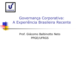 Governan&ccedil;a Corporativa