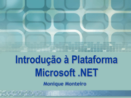 Introdução à Plataforma .NET