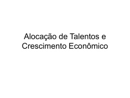 Aloca&ccedil;&atilde;o de Talentos e Crescimento Econ&ocirc;mico