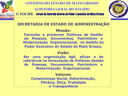 Identificação do cargo GOVERNO DO ESTADO DE MATO GROSSO