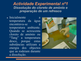 Actividade experimental nº2 Reacções químicas de