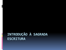 Introdu&ccedil;&atilde;o &agrave; Sagrada Escritura