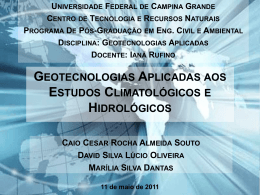 Geotecnologias Aplicadas aos Estudos Climatol&oacute;gicos e