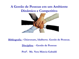 A Gest&atilde;o de Pessoas em um Ambiente Din&acirc;mico e