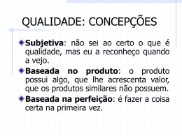 QUALIDADE: CONCEP&Ccedil;&Otilde;ES