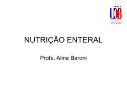 NUTRIÇÃO ENTERAL - Universidade Castelo Branco