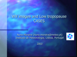 Imagens vapor de água (WV) e Vorticidade Potencial