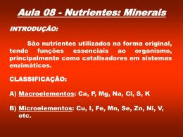 NUTRIENTES___Minerais