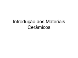 Introdução aos Materiais Cerâmicos