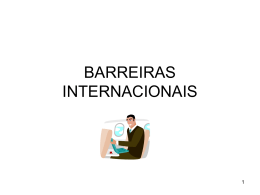 BARREIRAS INTERNACIONAIS