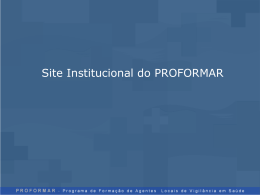 Site Institucional do PROFORMAR