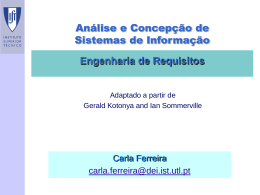 An&aacute;lise de Requisitos