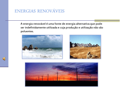 Tipos de energias renováveis