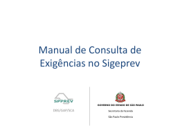 Manual de Consulta de Exigências no Sigeprev