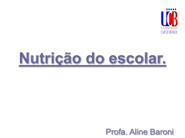 Nutrição do Escolar - Universidade Castelo Branco