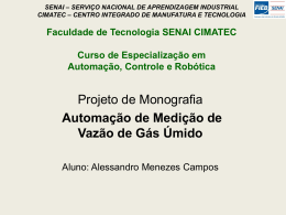 SENAI – SERVIÇO NACIONAL DE APRENDIZAGEM