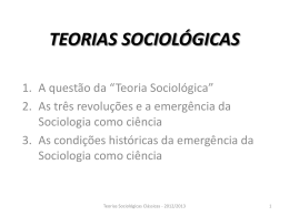 TS_Emergência da Sociologia_Precursores