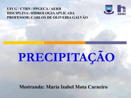 Precipitação - Universidade Federal de Campina Grande