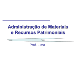 Administração de Materiais e Recursos Patrimoniais