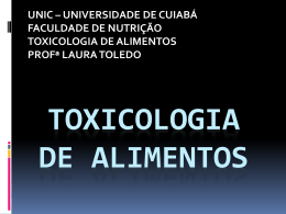 TOXICOLOGIA DE ALIMENTOS