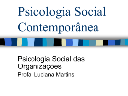 Toda Psicologia é social!