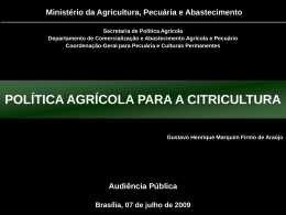 Perspectivas do agronegócio brasileiro no cenário mundial e