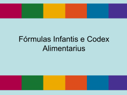 Fórmulas Infantis e Codex Alimentarius
