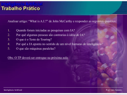 Intelig&ecirc;ncia Artificial