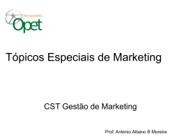 CONCEITOS - Tópicos Especiais de Marketing