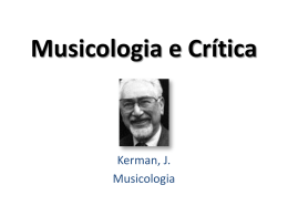 Musicologia e Crítica
