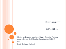 UNIDADE III MARXISMO Slides utilizados na
