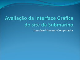 Avaliação da Interface Gráfica do site da Submarino