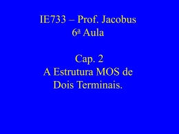 IE733 – Prof. Jacobus 5a Aula Cap. 2 A Estrutura MOS de Dois