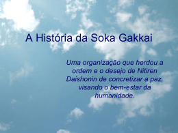 A História da Soka Gakkai