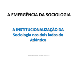 TS_Soc_EUA - Teorias Sociológicas Clássicas