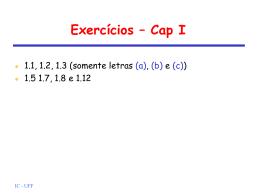 Exercícios – Cap I - Instituto de Computação