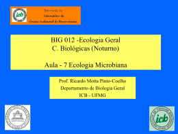 Bactérias quimiolitotróficas - Ecologia e Gestão Ambiental
