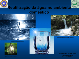 Reutilização da água no ambiente doméstico