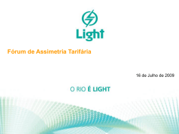 Light: Fórum de Assimetria Tarifária
