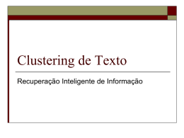 Clustering de Texto - Centro de Informática da UFPE