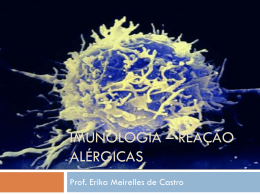 IMUNOLOGIA – REAÇÃO ALÉRGICAS