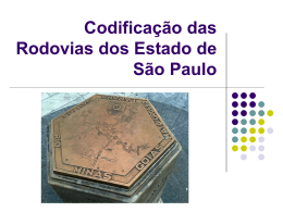 Codificação das Rodovias dos Estado de São Paulo