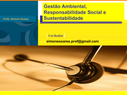 Gest&atilde;o Ambiental, Responsabilidade Social e Sustentabilidade