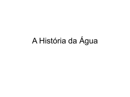 A História da Água
