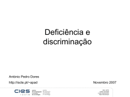 Deficiência e discriminação
