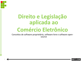 direito e legislação aplicada ao comércio eletrônico